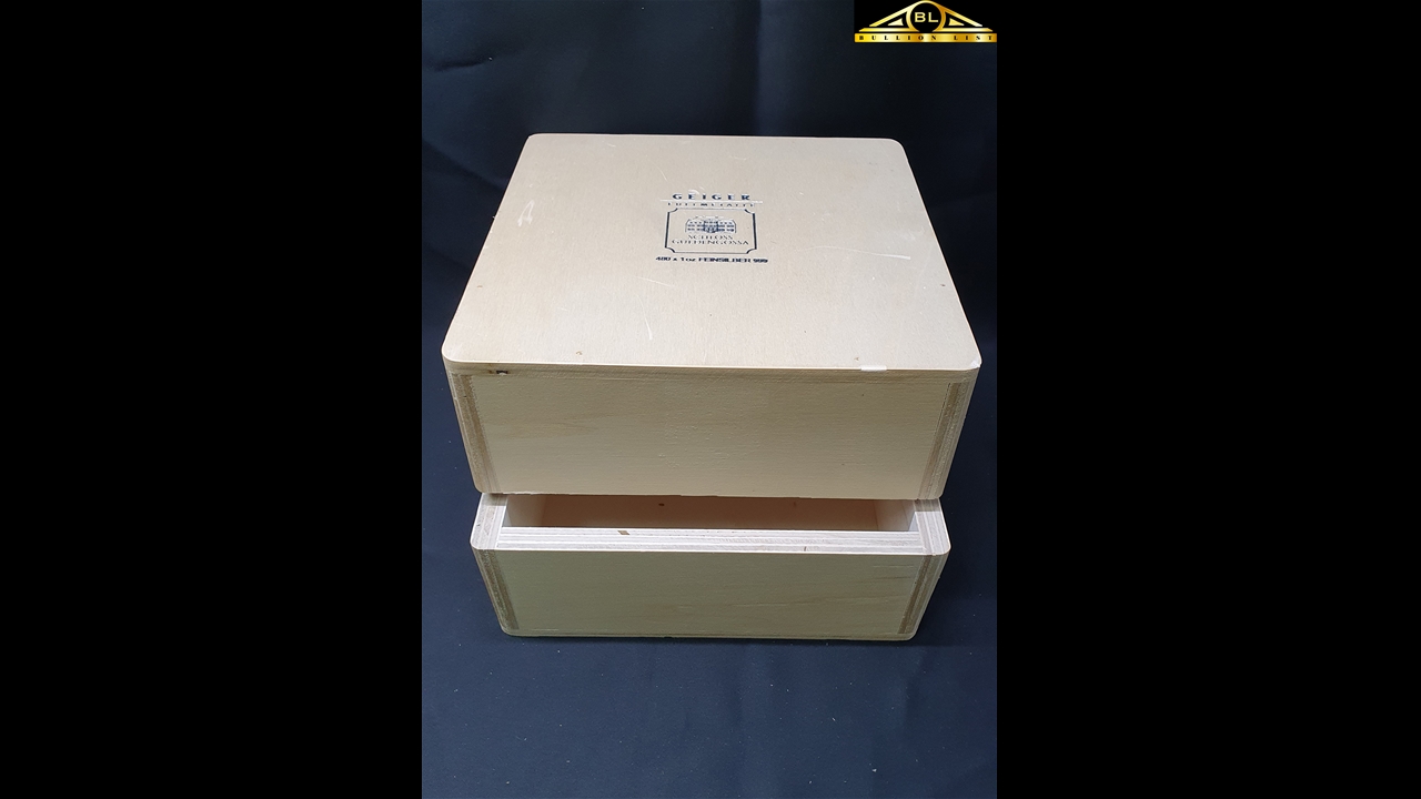 Bullion List - Browse - 1oz Geiger Silver Square Bar storage box (Empty)