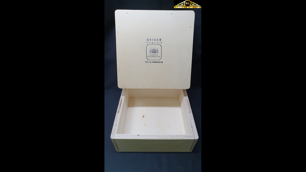 Bullion List - Browse - 1oz Geiger Silver Square Bar storage box (Empty)