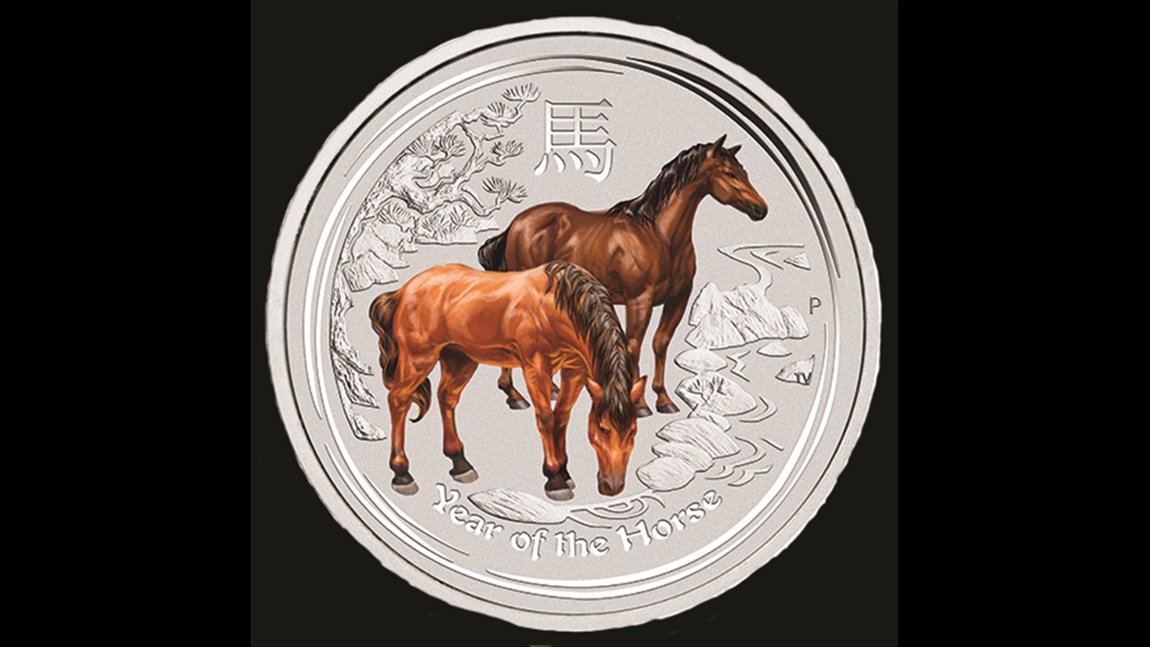 Bullion List - Browse - 1oz Perth Mint Silver Lunar Horse Colored
