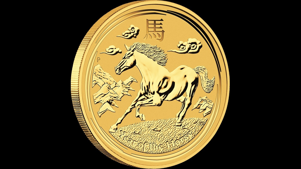 Bullion List - Gold - Perth Mint - 1/4 oz Gold Lunar Horse 2014