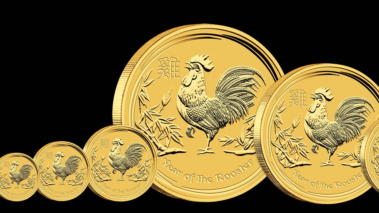 Bullion List Browse Gold Lunar 1oz Gold Lunar Rooster 2017