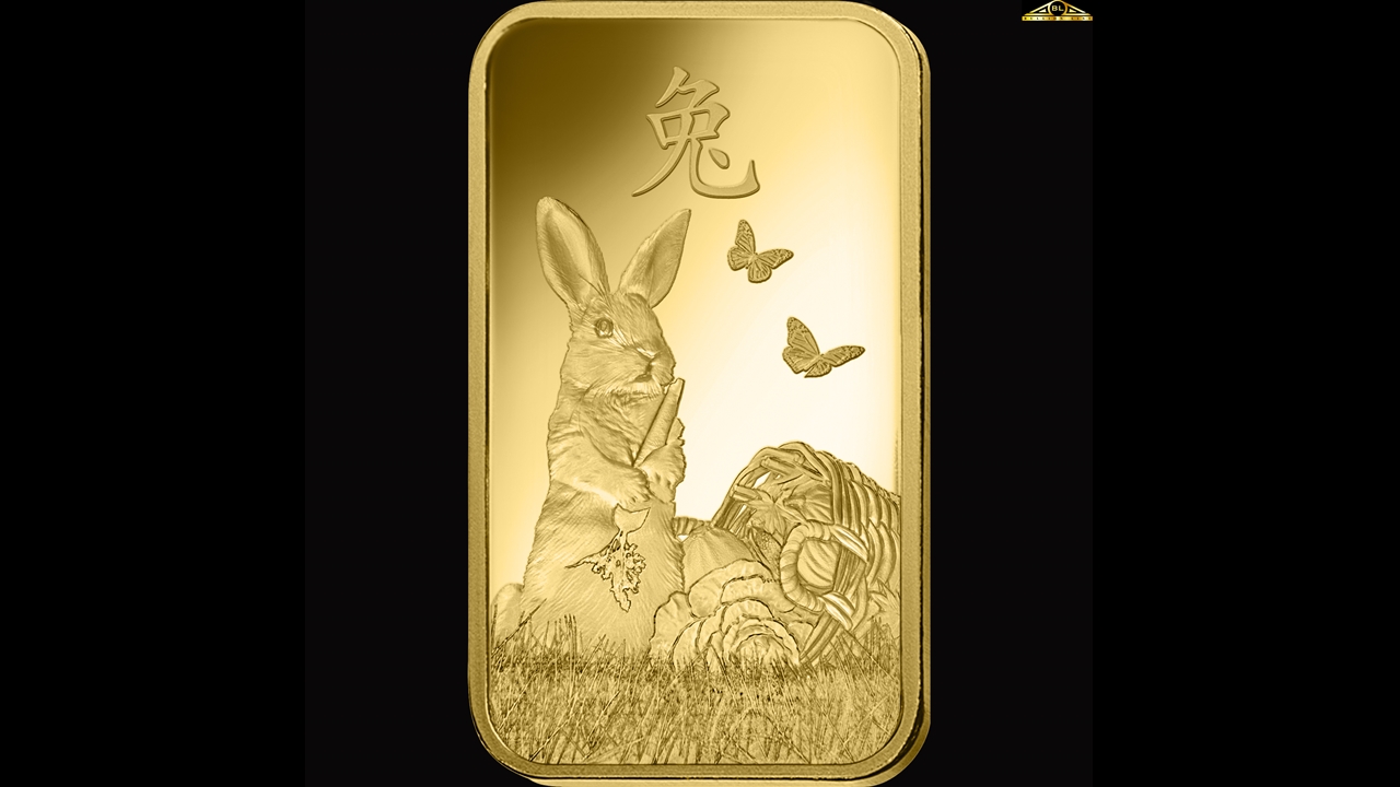 Bullion List Browse Gold Bars 1oz PAMP Lunar Rabbit Minted Bar