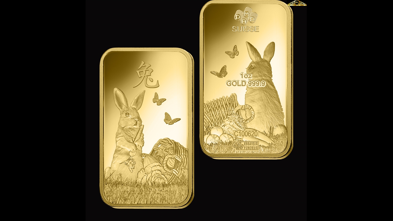 Bullion List - Browse - Gold Bars - 1oz PAMP Lunar Rabbit Minted Bar ...