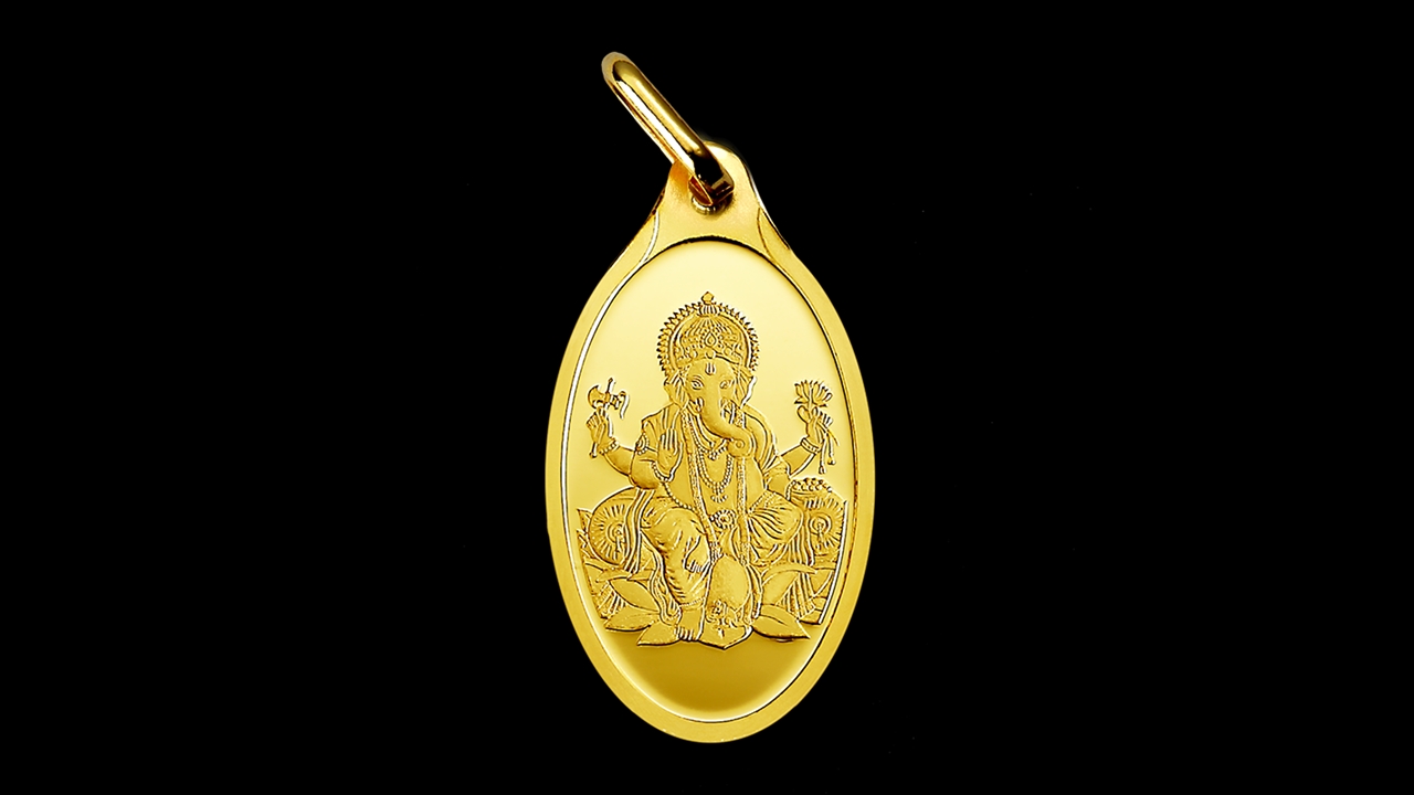 Bullion List Browse Accessories 5g PAMP Minted Gold Pendant Ganesh
