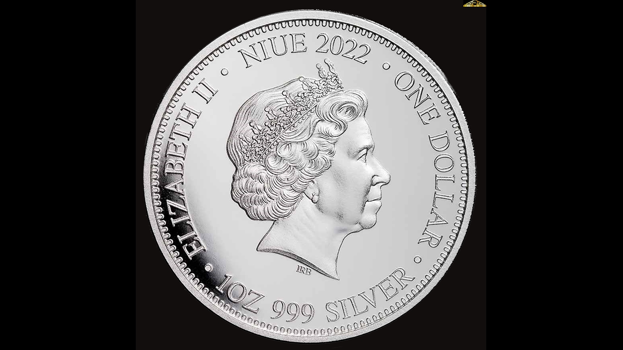 4. St/Bu * Crocodile vs Shark 1 OZ ARGENTO AG Niue 1 dollari 2022 Apex Predators 