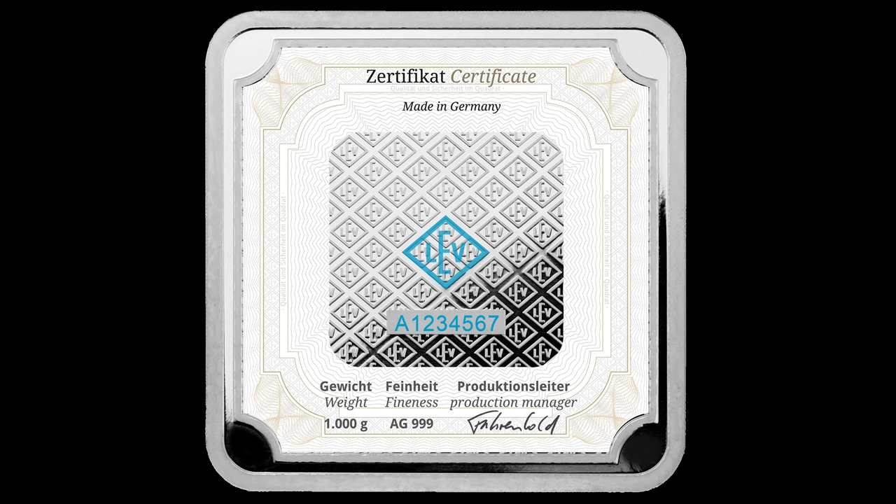 Bullion List Silver 1 kg Geiger Edelmetalle Silver Square Bar