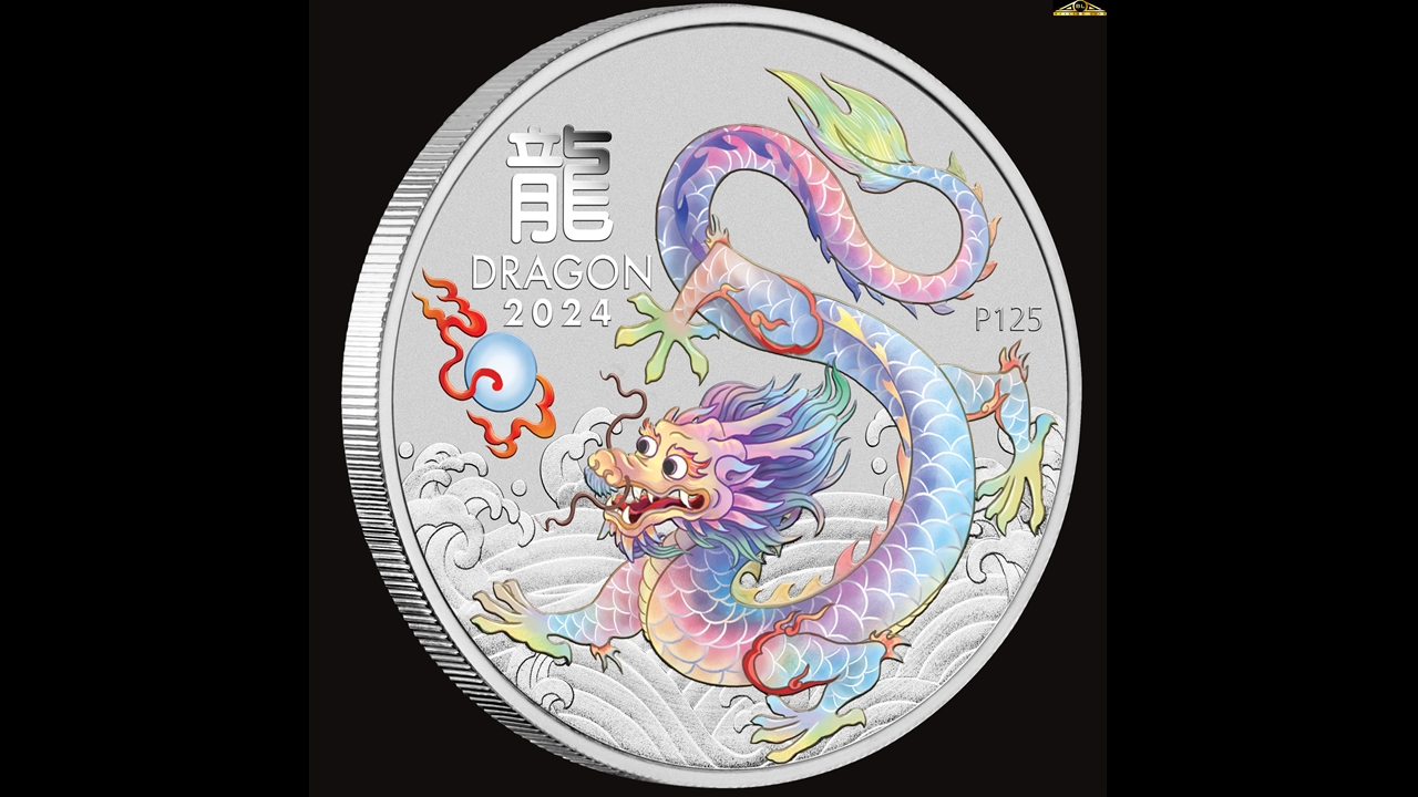 Bullion List Browse 2024 Year of the Dragon 1/2oz Silver TenCoin Set
