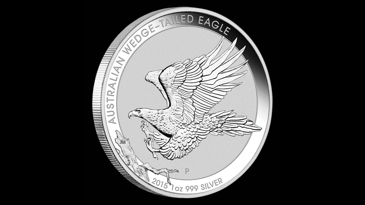 オーストラリア 2015年 ＄1 ウェッジテイルイーグル PCGS MS70 2015-P