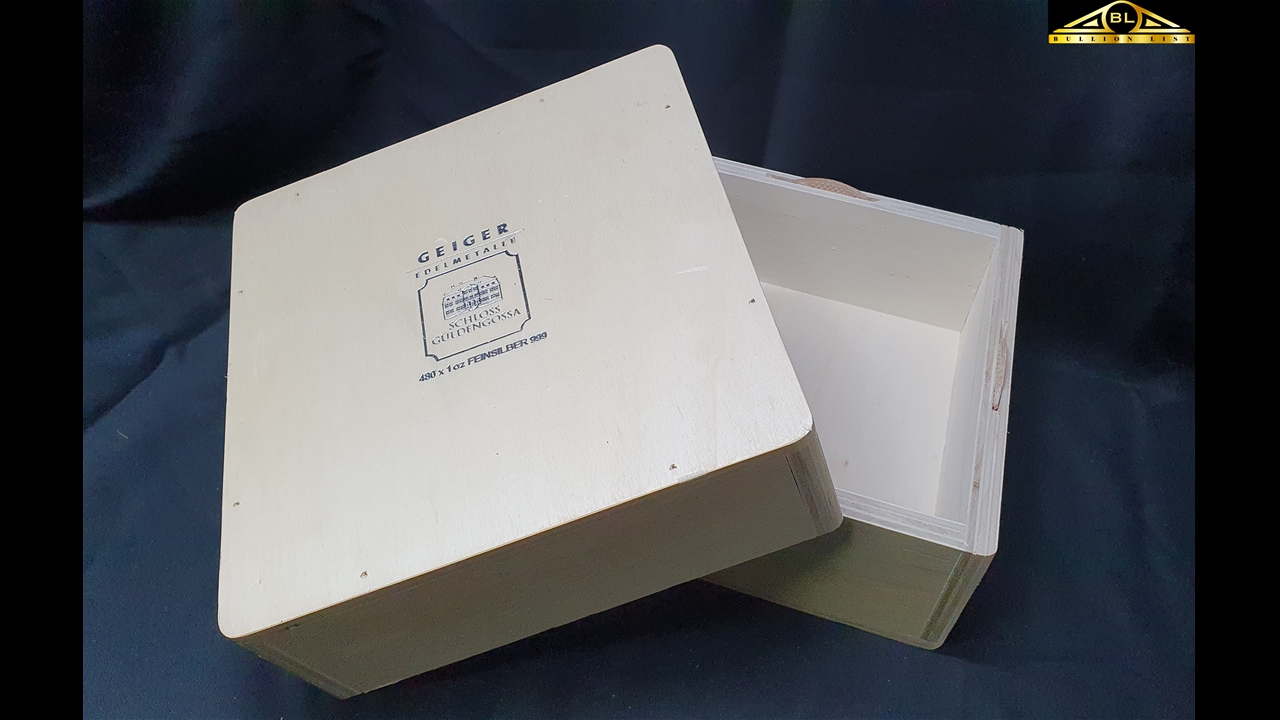Bullion List - Browse - 1oz Geiger Silver Square Bar storage box (Empty)