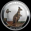 1oz Silver Kangaroo Colored Coin 2012