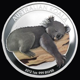 1oz PM Silver Koala Colored Coin 2012 pre order