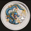 1oz Silver Lunar Dragon Colored Coin (Dark Blue)
