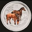 1oz Silver Lunar Horse Colored Coin 2014