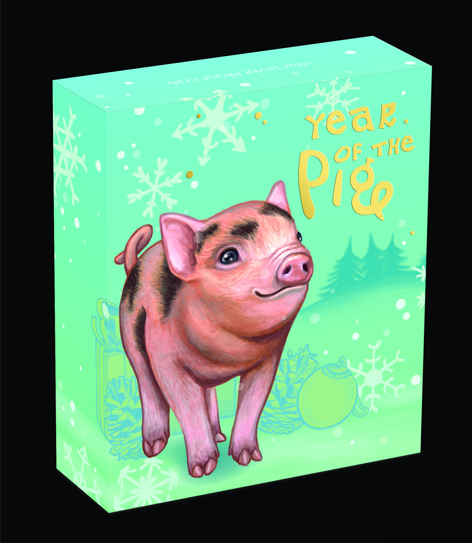 1/2oz Silver Lunar Baby Pig Pr Col Tuvalu 2019