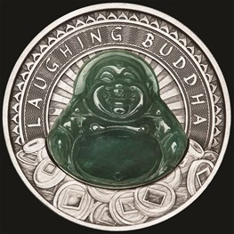 1oz Perth Mint Laughing Buddha Antiqued Coin 2019