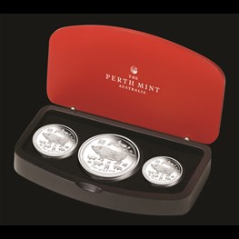 Silver Lunar Pig 3 Proof Coins Set 2019