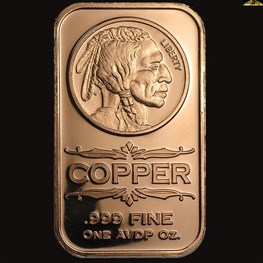 1oz Copper Bar - Indian Head
