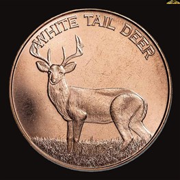 1oz Copper Round - White Tail Deer