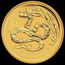 1/10 oz Gold Lunar Snake 2013