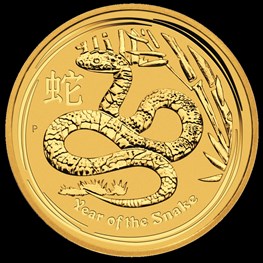 1/2 oz Gold Lunar Snake 2013