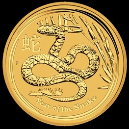 2oz Gold Lunar Snake 2013