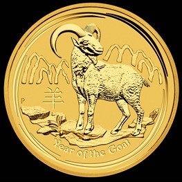 1/10 oz Gold Lunar Goat 2015
