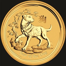 1/10oz Gold Lunar Dog 2018