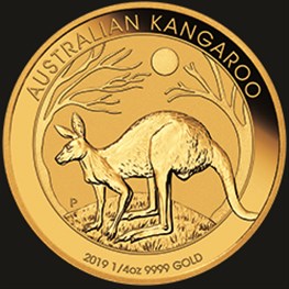1/4oz Perth Mint Gold Kangaroo Coin 2019
