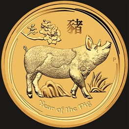 10oz Perth Mint Gold Lunar Pig Coin 2019