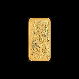 1oz Gold Dragon Bullion Rectangular Coin 2020