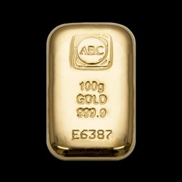 100g ABC Bullion Gold Cast Bar 