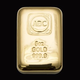 5oz ABC Gold Bullion Cast Bar