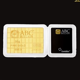 50x1g CombiBar ABC Minted Tablet Gold