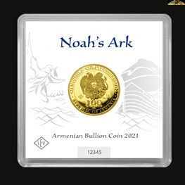 1g Gold  Armenia - Noah's Ark 2021 Coin  (Capsule)