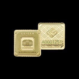 1g x25 Gold Geiger Square Bar (Capsule)