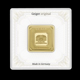 1oz Gold Geiger Square Bar (Capsule)
