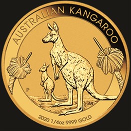 1/4oz Perth Mint Gold Kangaroo Coin 2020