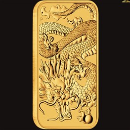 1oz Perth Mint Gold Rectangular Dragon 2022