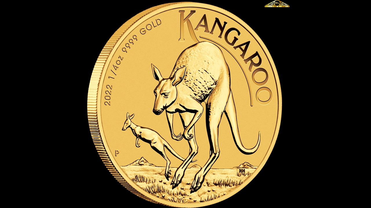 Bullion List Browse 1/4 oz Perth Mint Gold Kangaroo Coin 2022