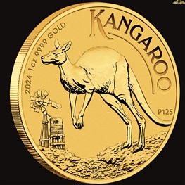 1oz Perth Mint Gold Kangaroo Coin 2024