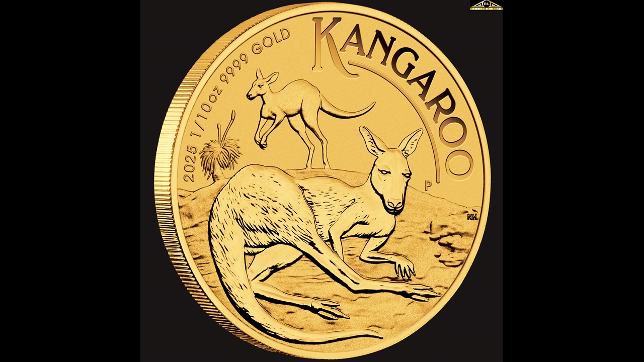 Bullion List Browse 1/10 oz Perth Mint Gold Kangaroo Coin 2025