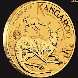 1/10oz PerthMint Gold Kangaroo Coin 2025 