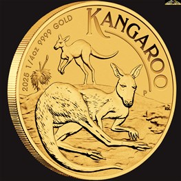 1/4oz Perth Mint Gold Kangaroo Coin 2025
