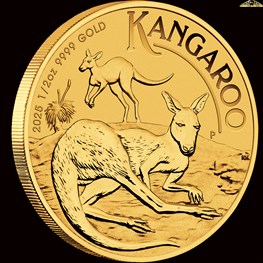 1/2oz Perth Mint Gold Kangaroo Coin 2025