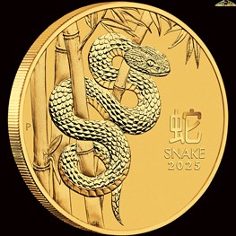 1/10oz Perth Mint Gold Snake Coin 2025 