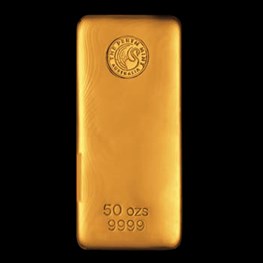 50oz Perth Mint Gold Bar 'Cast'