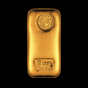 5oz Perth Mint Gold Bar 'Cast' 