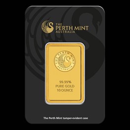10oz Perth Mint Gold Bar (Black Swan Certicard) PS