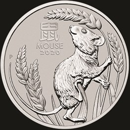 1oz Perth Mint Platinum Lunar Mouse Coin 2020