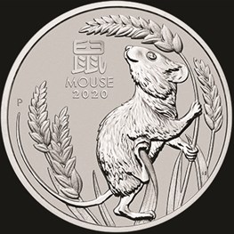 1oz Perth Mint Platinum Lunar Mouse Coin 2020